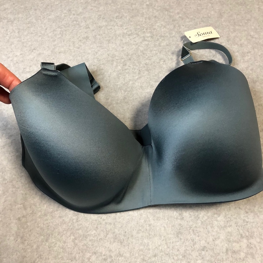 Soma Nude and Teal Smooth T-shirt Bras - Picture 3 of 16
